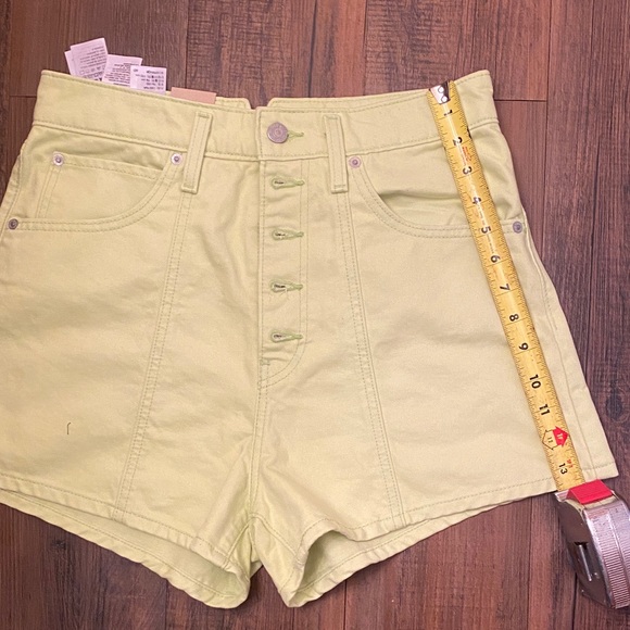 Levi's Light Green Denim Shorts - Picture 6 of 9